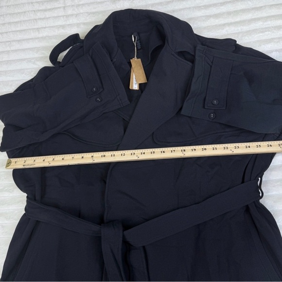 NWT SKIMS Boyfriend Fleece Oversized Trench Coat • Washed Onyx • Women’s S New - Picture 12 of 15